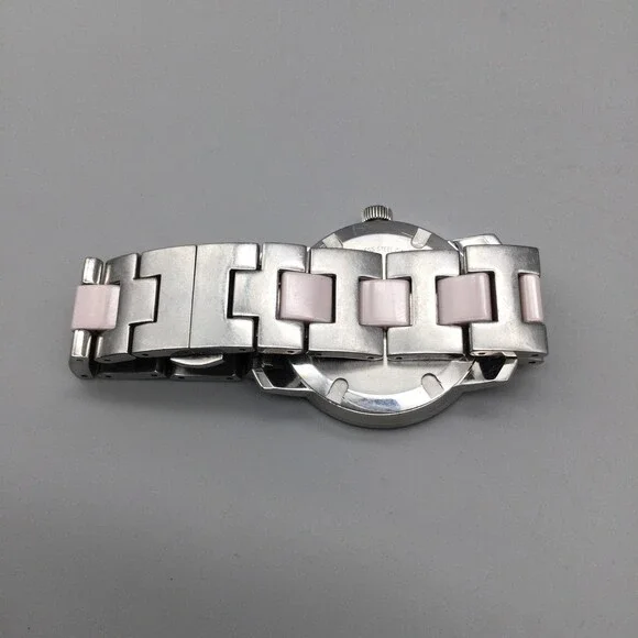 Movado BOLD Watch Womens 36mm Stainless Pink Black New Battery 6.25" - Picture 6 of 14